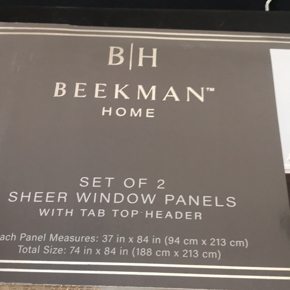 beekman home Accents Beekman Home Set Of 2 Sheet Window Panels With